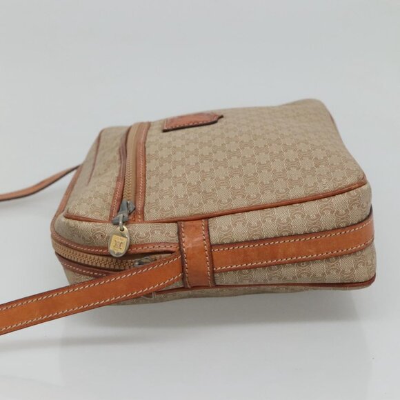 CELINE Macadam Canvas Shoulder Bag PVC Beige Gold Auth - Picture 4 of 16